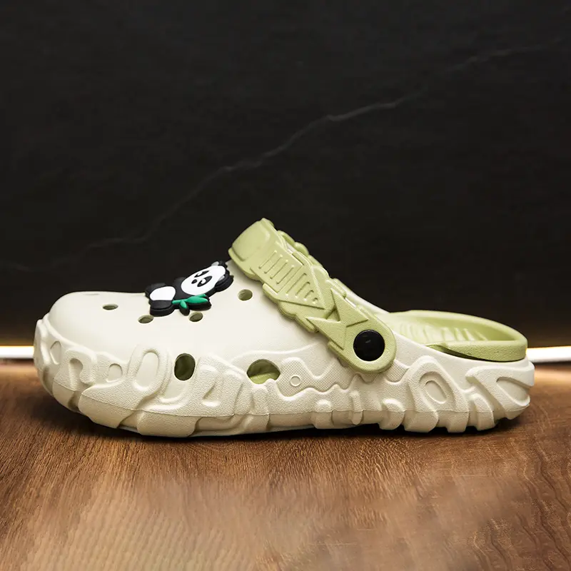 Two-color Hole Shoes Men's Beach Cool Slippers EVA Double Size Light And Can Be Worn Outside Cool Slippers Fashionable And Comfortable_voghion.com