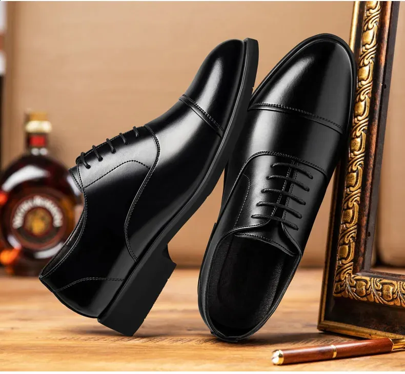Größer werdende Schuhe für Männer, die größer werden, 6 cm, unsichtbare Einlegesohle für den täglichen Gebrauch, erhöhte Hochzeits-Oxfords für Herren_voghion.com