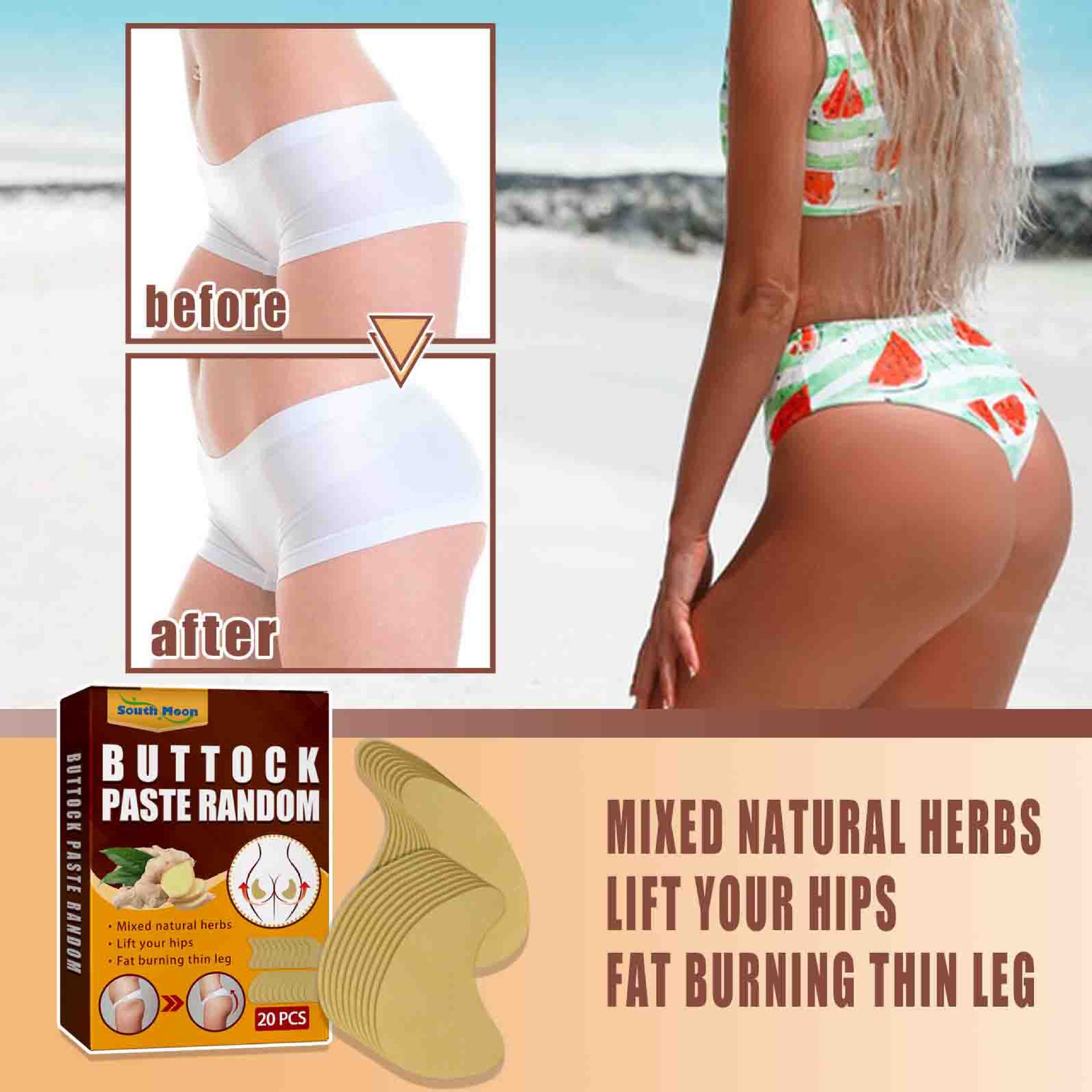 South Moon lifting firming beautiful patch, shaping buttock lines and plump buttocks patch_voghion.com