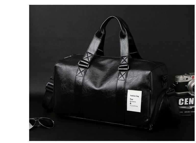 Neue trendige Fiess-PU-Reisetasche großem Fassungsvermögen Herren mit Spritzschutz für Sport und Damen_voghion.com