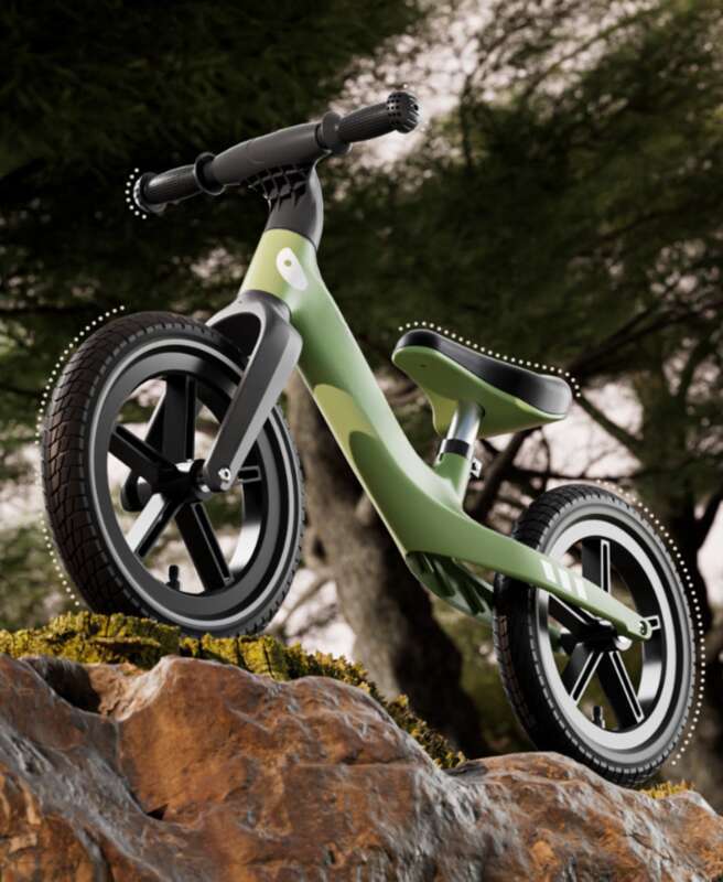 2-7-årig babys cykelpartner: Tohjulet balancecykel med nylonstel, kan bruges som løbehjul_voghion.com