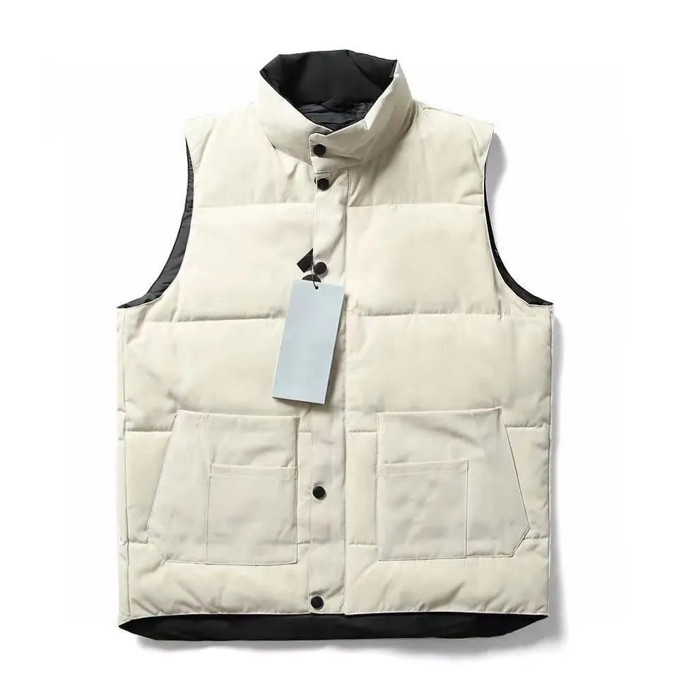Gilet sans manches pour homme, veste de créateur, badge brodé, duvet, matériau rempli de plumes pour femme, graphite, gris, noir et blanc, bleu_voghion.com