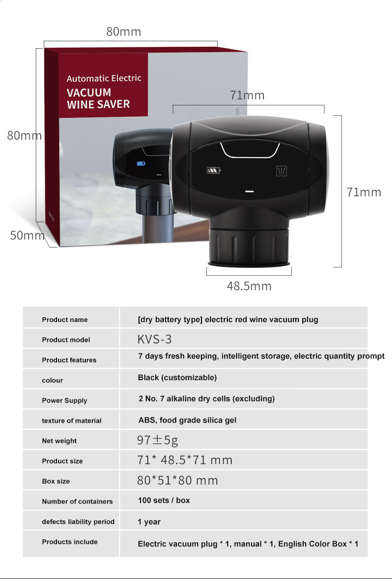 Dop de vin electric cu vid, dop de plută, reutilizabil, pompă de vid pentru vin, dop de vin, menține proaspăt, instrumente de bar, automat, economizor de vin în vid_voghion.com