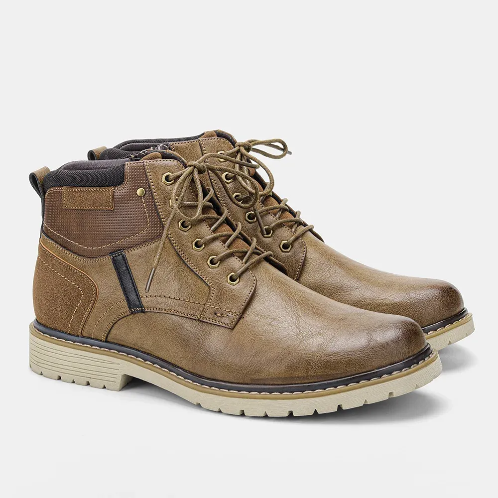 Men's Shoes Warm Comfortable Non-Slip Leather Men Winter Boots 2024_voghion.com