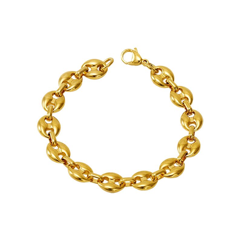 Eenvoudige stijl effen kleur 304 roestvrijstalen armbanden in bulk_voghion.com