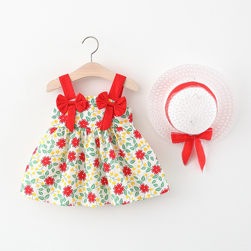 Vestiti per bambina Abito da principessa stampato a fiori Abito da compleanno per neonato_voghion.com