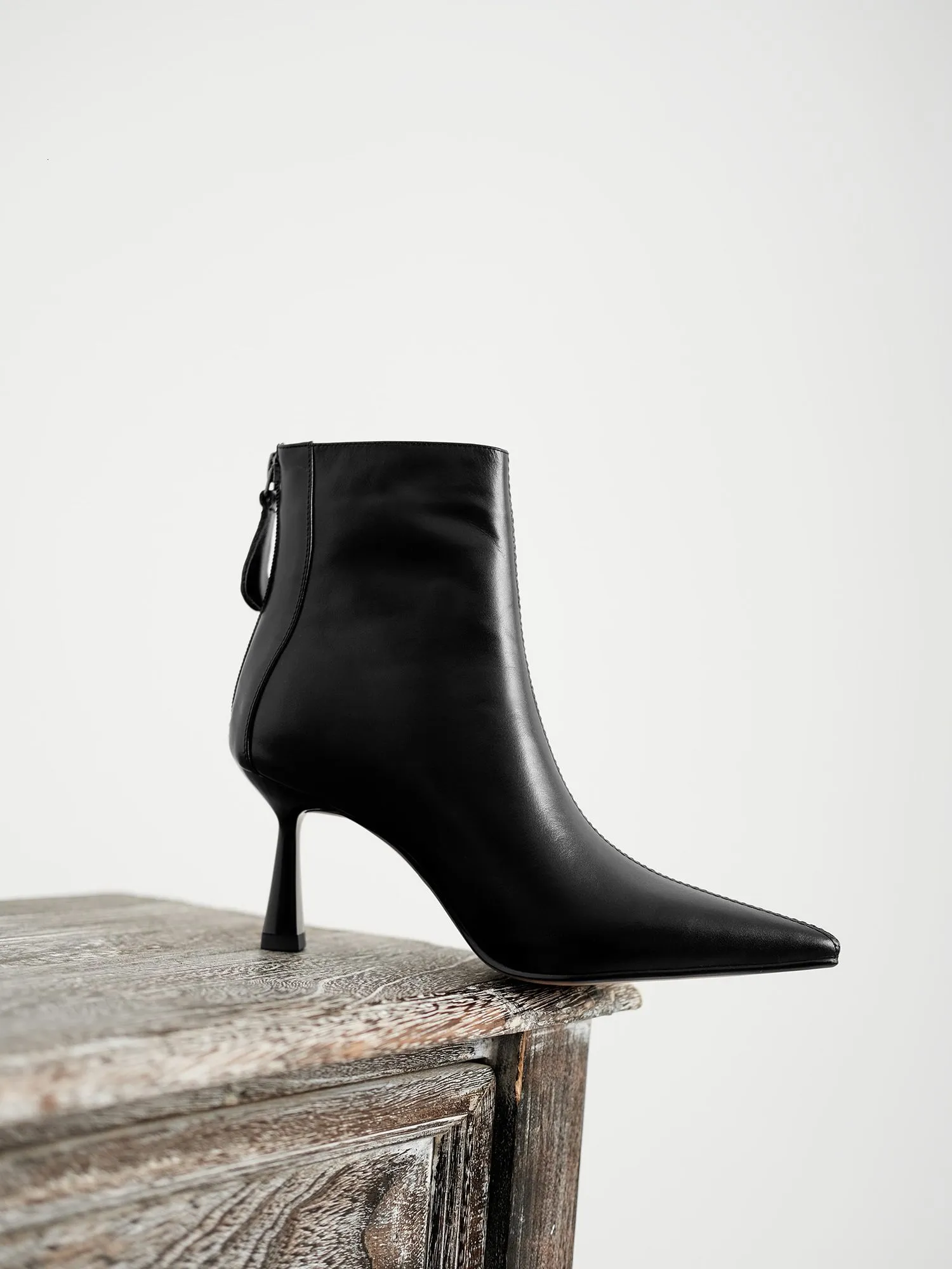 Krazing Pot Big Size 42 Cow Leather Pointed Toe High Heels Chic Design Concise Winter Spring Shoe Dress Warm Wedding_voghion.com