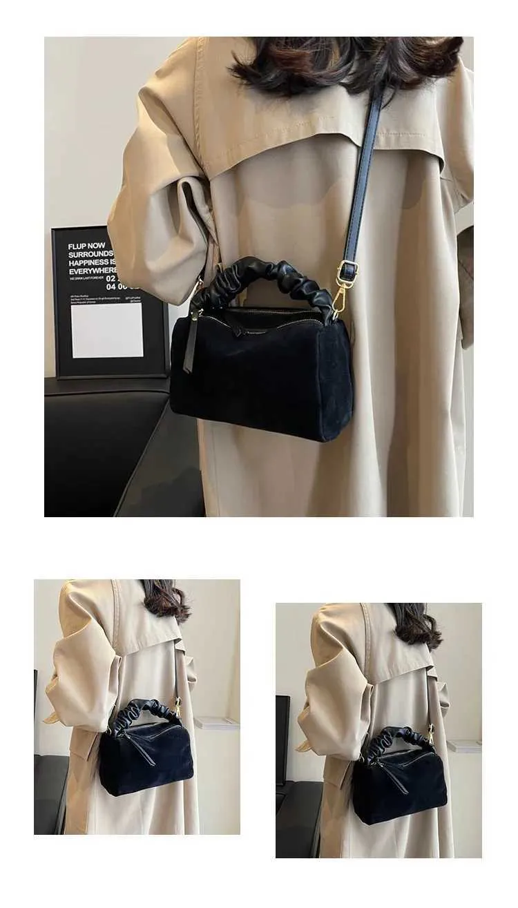 Sacs à bandoulière légers en PU pour femmes avec fermeture éclair tendance 2024 Design à plis tendance Bolsas Para MujeresC241103_voghion.com