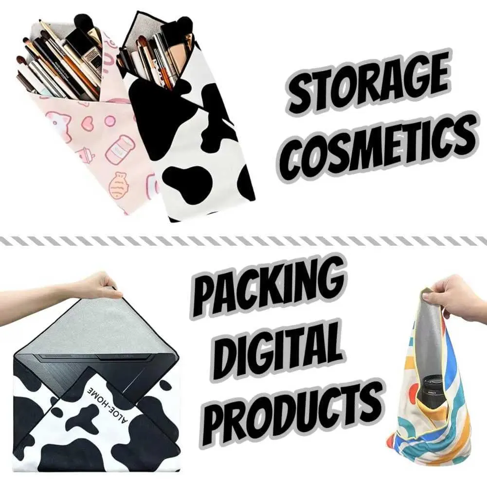 Geantă de depozitare multifuncțională portabilă pentru produse cosmetice autoadezive, rezistentă la praf, versiune unisex Y241023_voghion.com