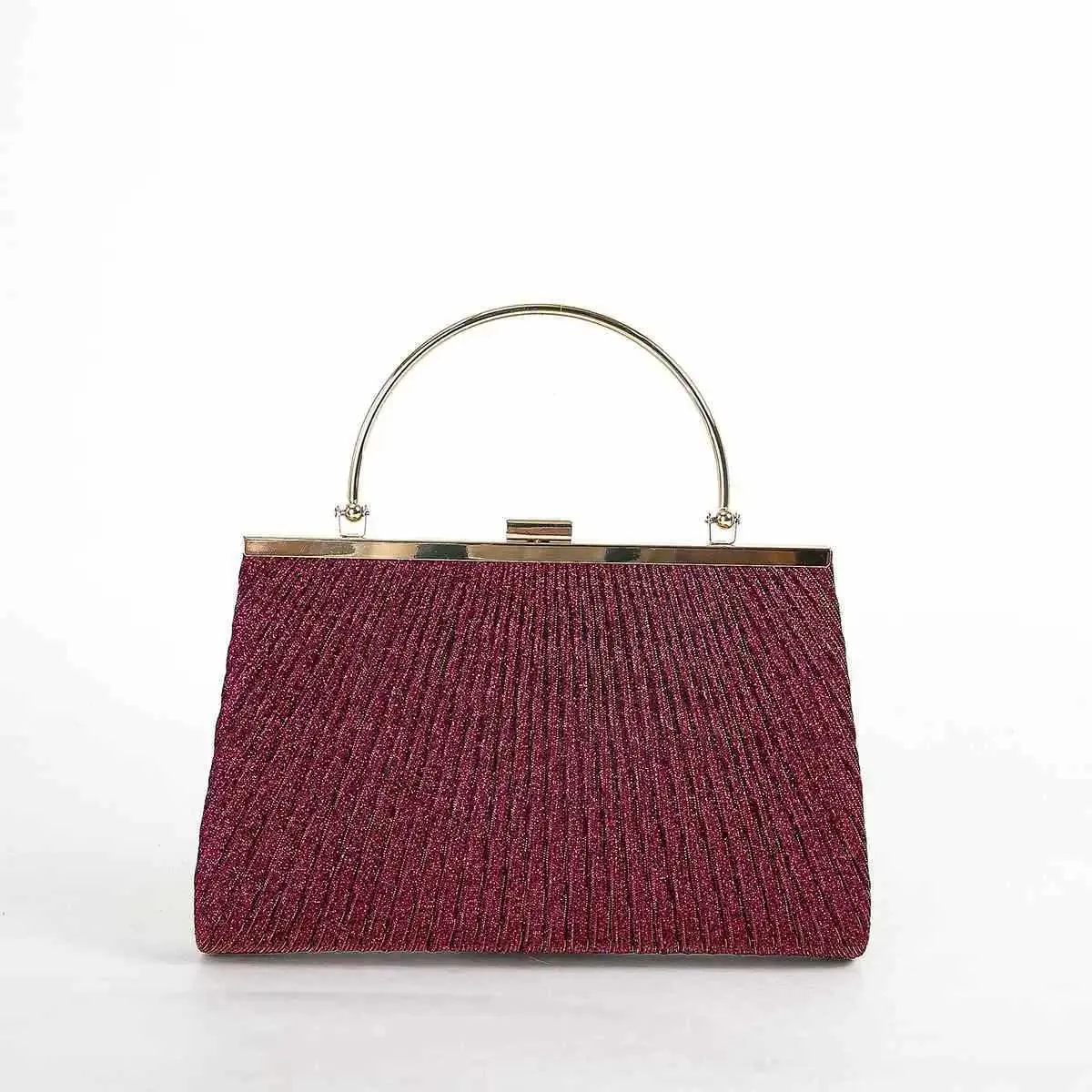 Heißer Verkauf Mond Aprikose Abend Kupplung Partei Kette Schulter Tasche Weibliche Pailletten Hochzeit Geldbörse Handtasche für WomenC241211_voghion.com