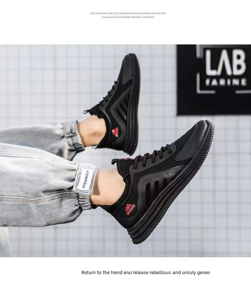 [Preferred] 8109 New Comfortable Breathable Flying Mesh Soft Sole High Quality Trendy Men's Shoes_voghion.com