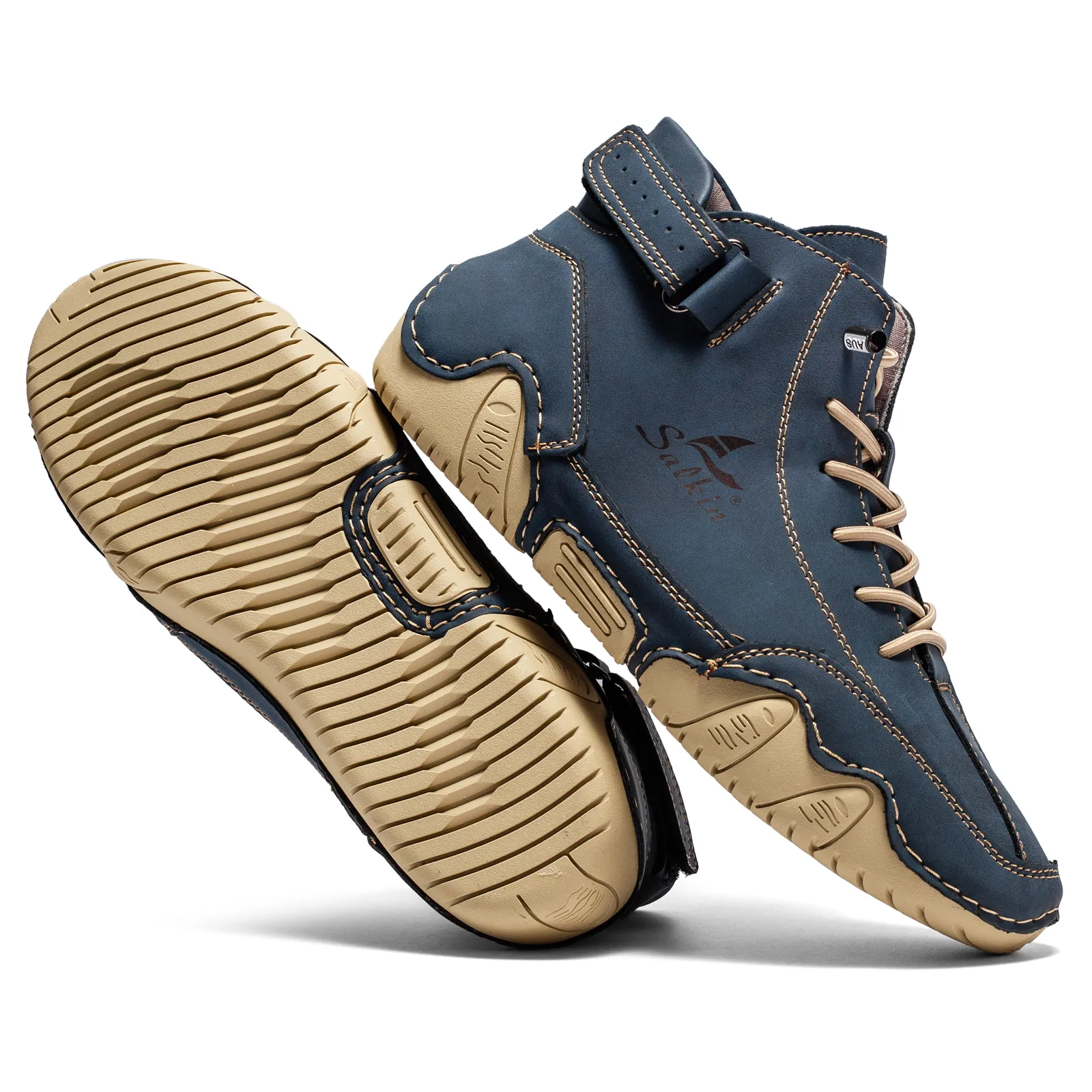 Nuovo 2024 Design fatto a mano Sneakers Uomo Outdoor Casual Pelle Uomo Scarpe Stivaletti Traspirante Vendita calda_voghion.com