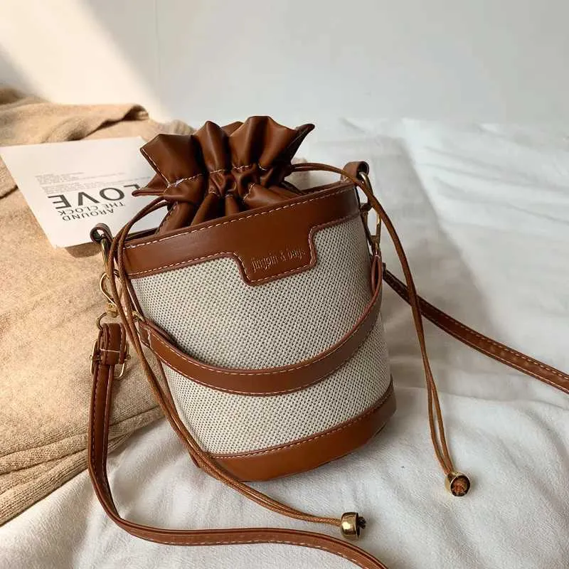 Damen Umhängetasche Cyder PU Leder Bucket Crossbody Bag Lässige Drstring Handtaschen Geldbörse für Reisen Shoppin241104_voghion.com