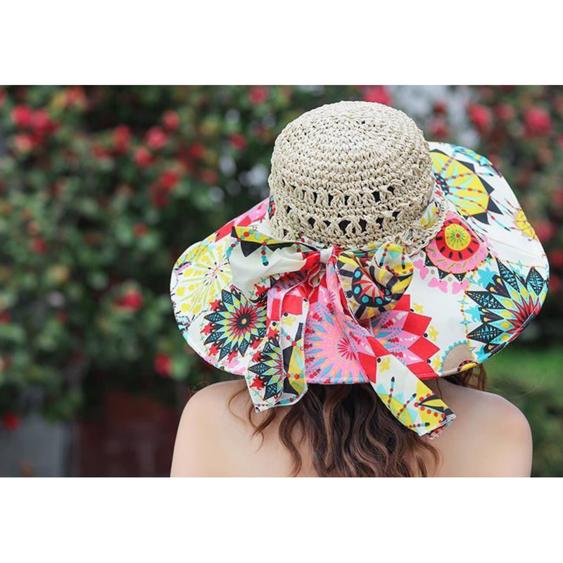 Versión coreana de verano para niños, versátil, resistente, sombrilla de playa de borde, sombrero de hierba, sombrero de viaje_voghion.com