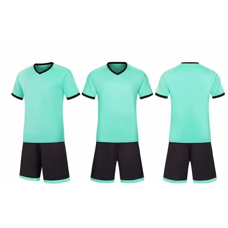 Kein Muster Kurzarm Uniform Fußball Training Kleidung Sommer Sportswear Kid Fußball Kleidung Sets Z250211_voghion.com