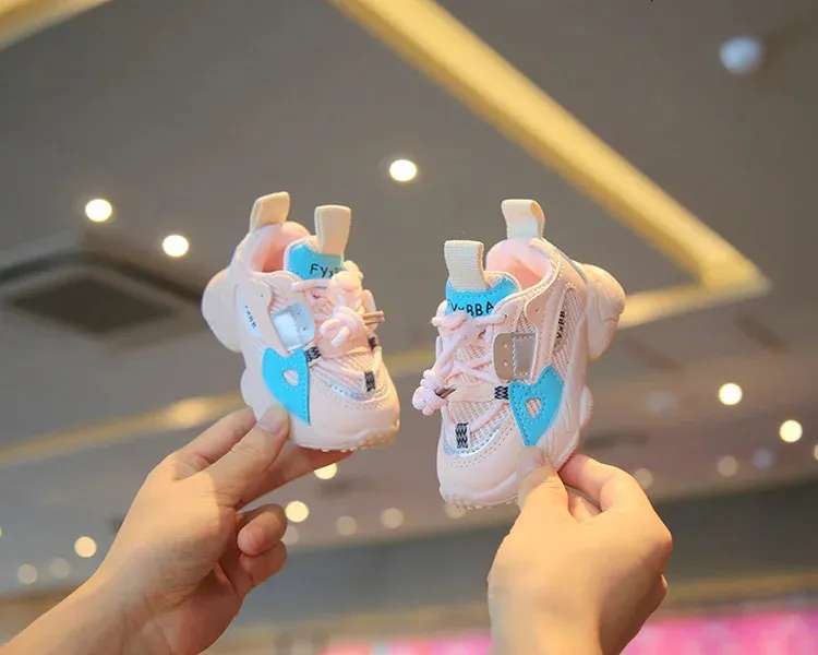 Sports autumn girls and boys mesh breathable outdoor casual running childrens sports shoes 240627_desvips.com