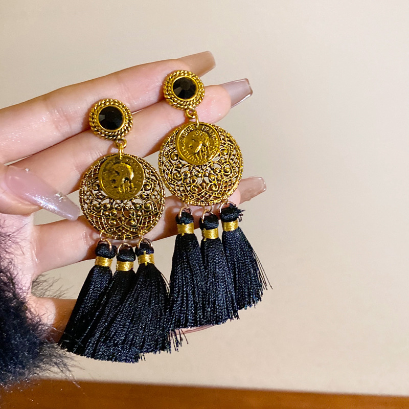 Aiguille d'argent, diamants médiévaux, boucles d'oreilles à pampilles élégantes en forme de figure cerclée, petites polyvalentes et boucles d'oreilles_voghion.com