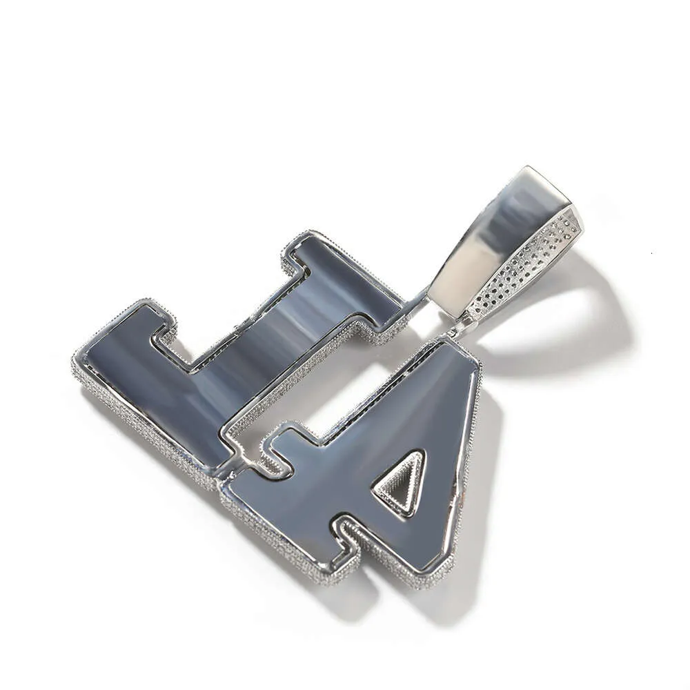 Collana Hip Hop fai da te con ciondolo a lettera numerica in diamanti, collana classica GRA moissanite, diamante, oro, argento sterling_voghion.com