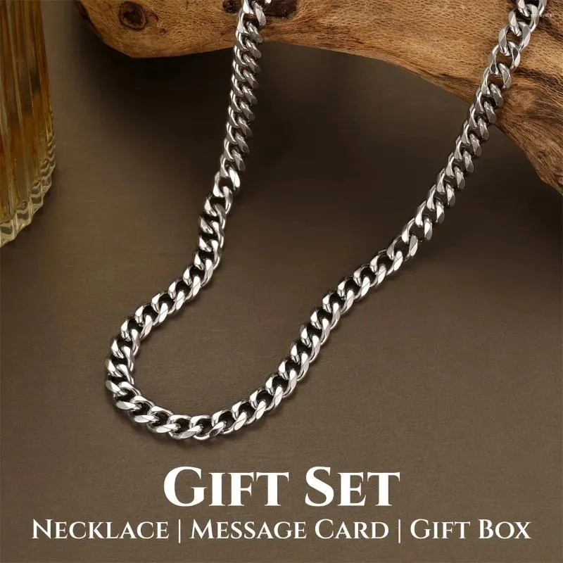 Chains To My Man Cuban Chain Necklace Gifts For Him Promise Men Jewelry Wedding Anniversary Boyfriend_voghion.com