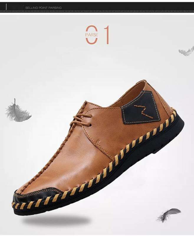 Casual Formal Shoes Men Breathable Leather Versatile Handmade_voghion.com
