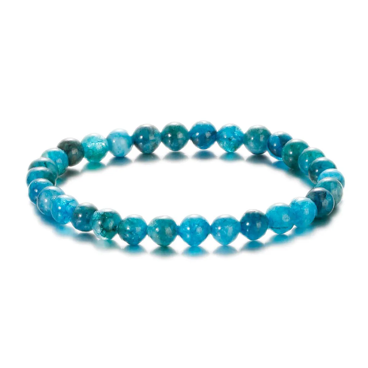 Bracciale di perle in apatite naturale elastico gioiello donna_voghion.com