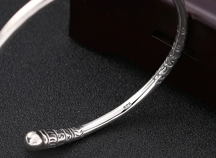 Sterling Silver Bangle Bracelet Classic Minimalist Jewellery_voghion.com