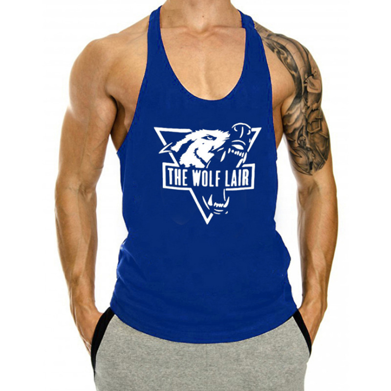 Fitnessvest, løstsiddende sportscamisole, ærmeløs T-shirt, sildebensmuskel, herretræningstøj_voghion.com