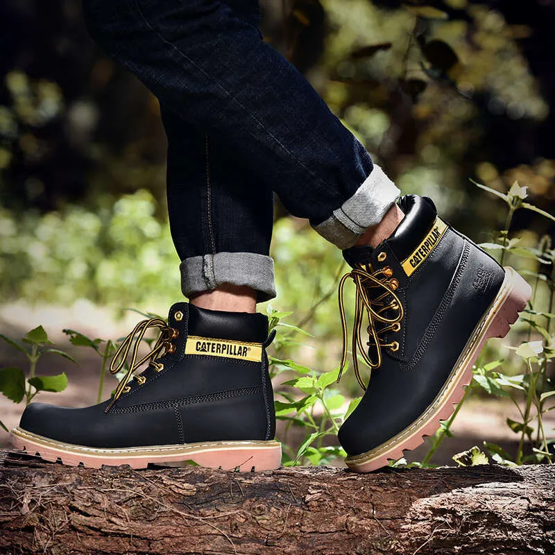 Echtes Leder Herren Damen Winter Knöchel Militär Trekking Schnee Gelb Designer Taktische Stiefel Outdoor für Männer Arbeitsschuhe_voghion.com