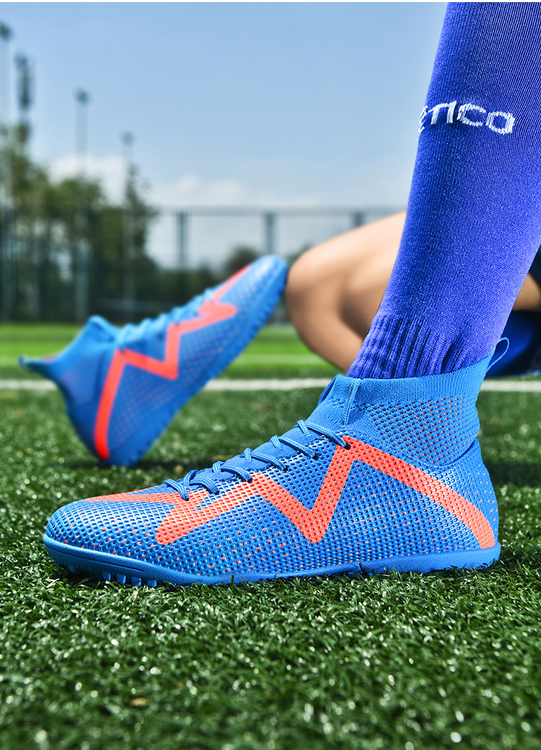 Ultralight Professional Men Long Spikes Ankle Training Football Boots Soccer Cleats Unisex Sports Shoes Non-Slip_voghion.com