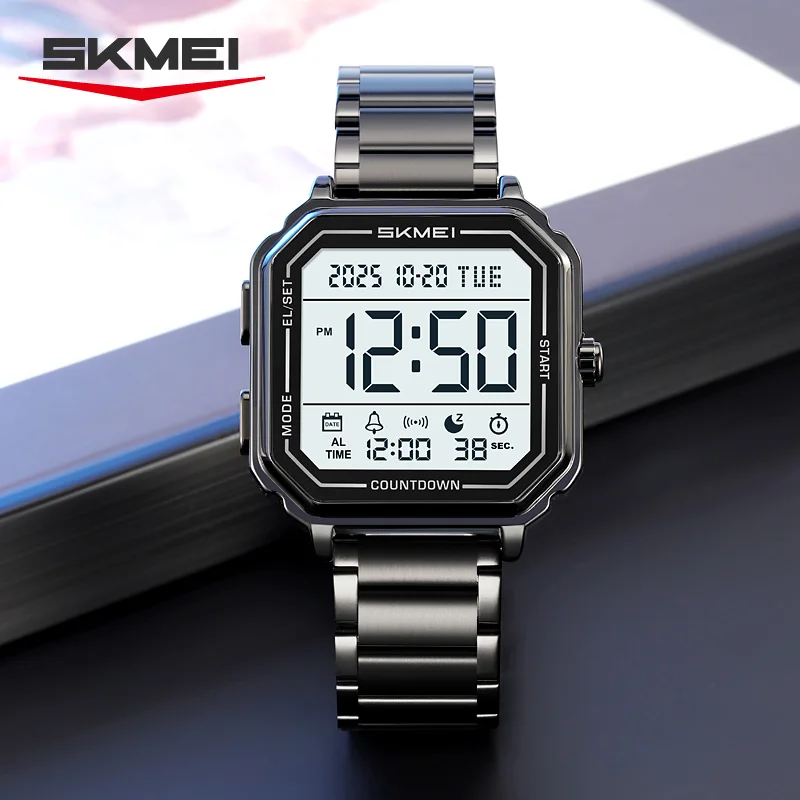 Men's Digital Business Watch With Chronograph And Dual Time Display_voghion.com