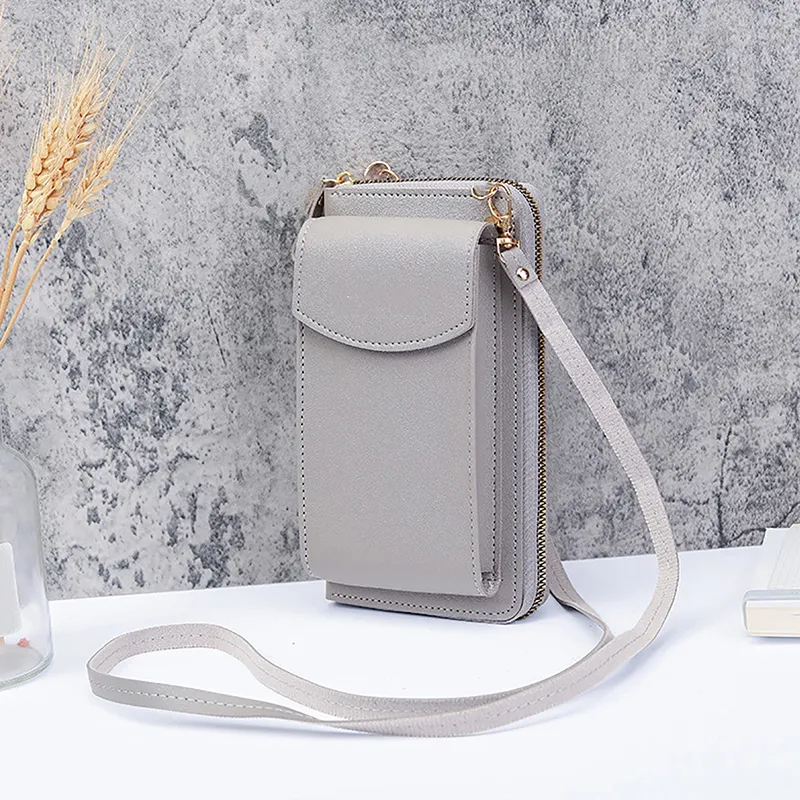 Yogodlns Lässige Handy-Umhängetasche für Frauen aus PU-Leder, multifunktionale Messenger-Handtasche mit Klappe, Damentasche_voghion.com