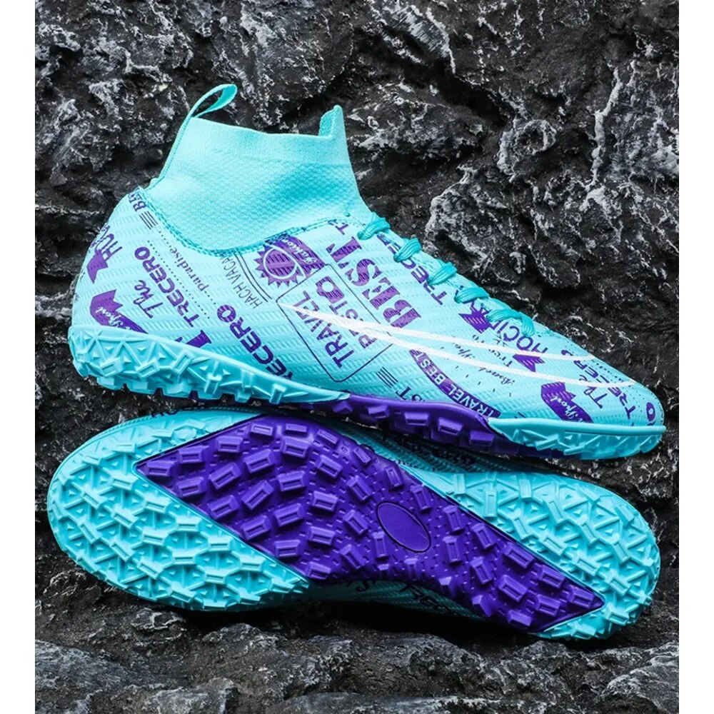 Men Soccer Shoes Outdoor Non-Slip AG/TF Football Boots Male Teenagers Adult Cleats Boys Breathable Comfortable Match_voghion.com