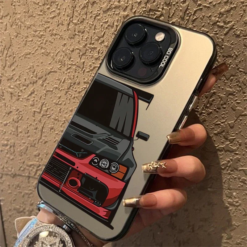 Capa rígida matte de carro esportivo jdm para iphone pro max_voghion.com