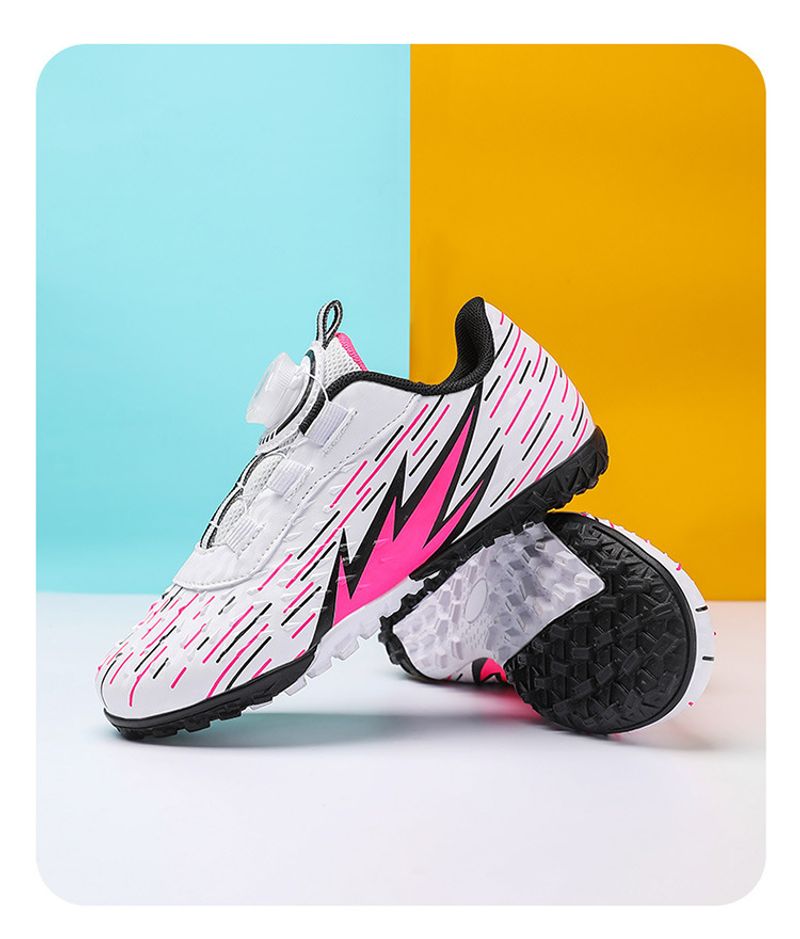 Binbinniao grenzüberschreitende, drehbare Schnalle, atmungsaktive Fußball-Sportschuhe für Kinder mit gebrochenen Nägeln, für den Innenbereich, Grastraining_voghion.com
