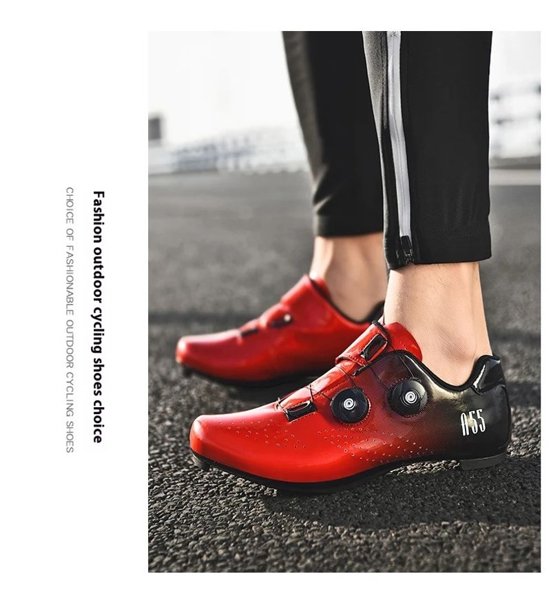 Cost performance Men's ultra light self-locking professional flat shoes, optional D-pedal, road bike compeon_voghion.com