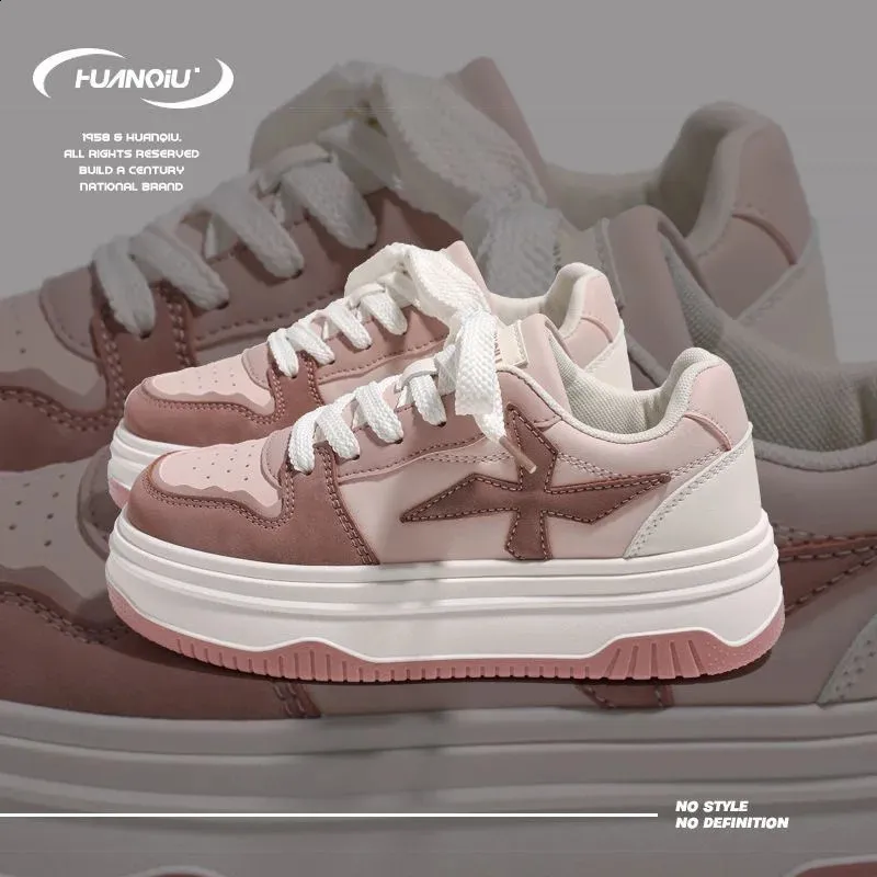 Fashion White Chunky Womens Casual Vulcanized Shoes Platform Sports Running Sho Sneakers for Women Trends 240801_voghion.com