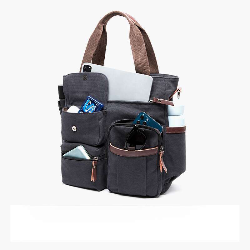 Pánská taška z plátna pro firmy, prémiová taška přes rameno, ležérní lehká crossbody taška, pánská aktovka_voghion.com