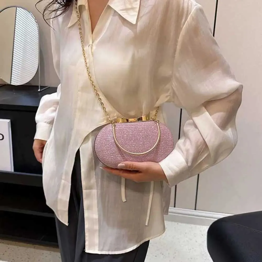 Geantă de seară pentru femei, geantă de mână strălucitoare în formă de inimă, geantă de umăr metalică cu lanț la modă, geantă crossbody pentru femei, purseC241218_voghion.com