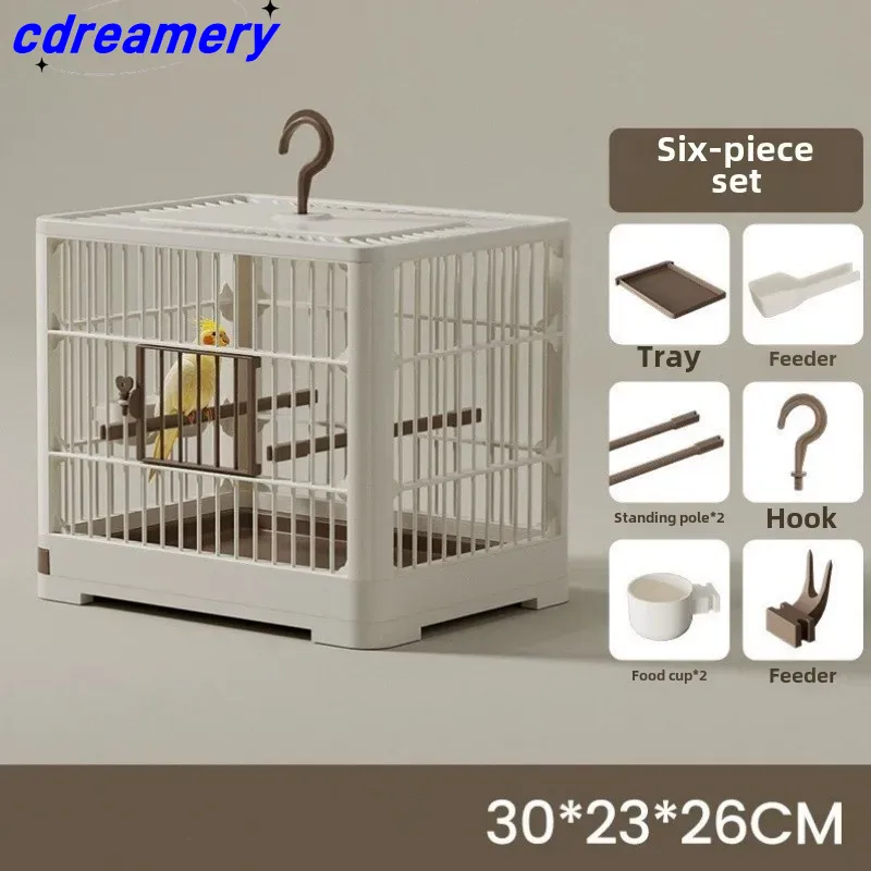 Portable Bird Container Bird Travel Carrier Bird Cage With Handle Large Space Breathable Foldable_voghion.com