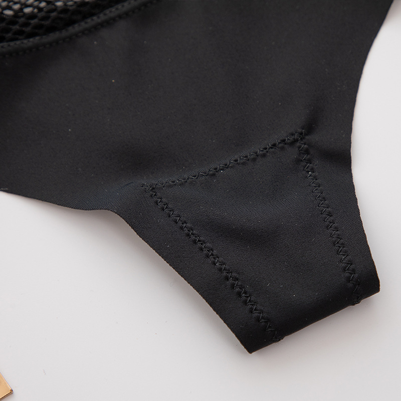 Underwear High waist stretch sexy sports underwear women's thong fitness t pants_voghion.com
