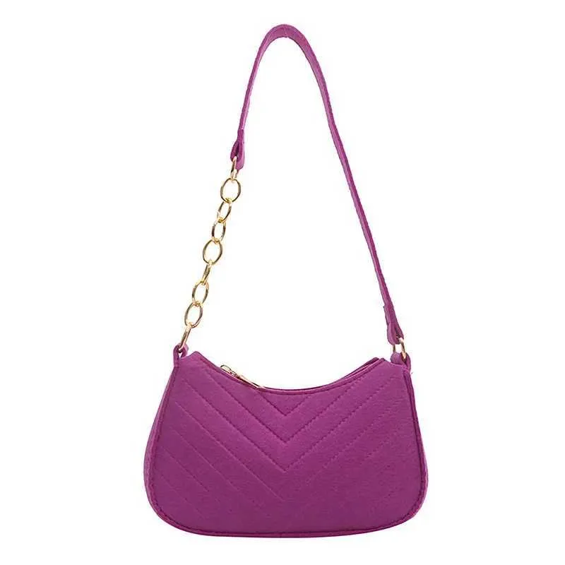 Sac à main en feutre pour femme, sacoche à bandoulière avec accoudoirs texturés, design sous-axillaire, portefeuille, sacoche de selle Y241123_voghion.com