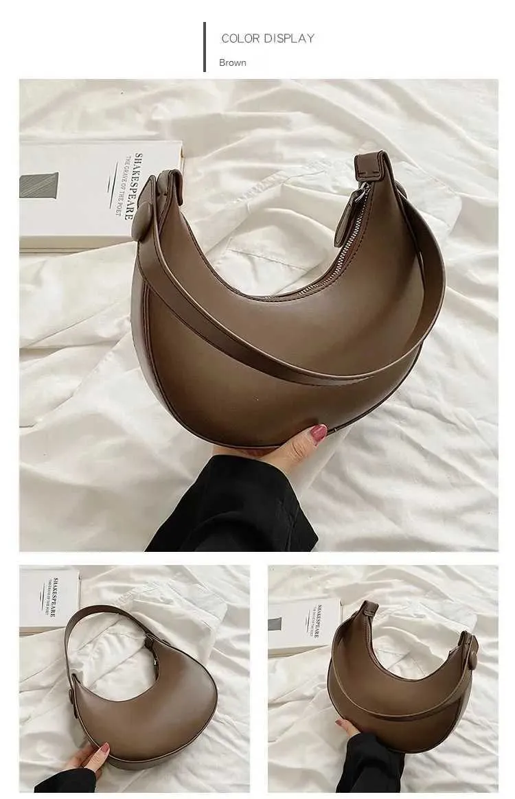 Fashion Armpit Bags For Women Cute Half Crescent Leather PU Purses And Handbags Designer Shoulder Bag Small Hand_voghion.com