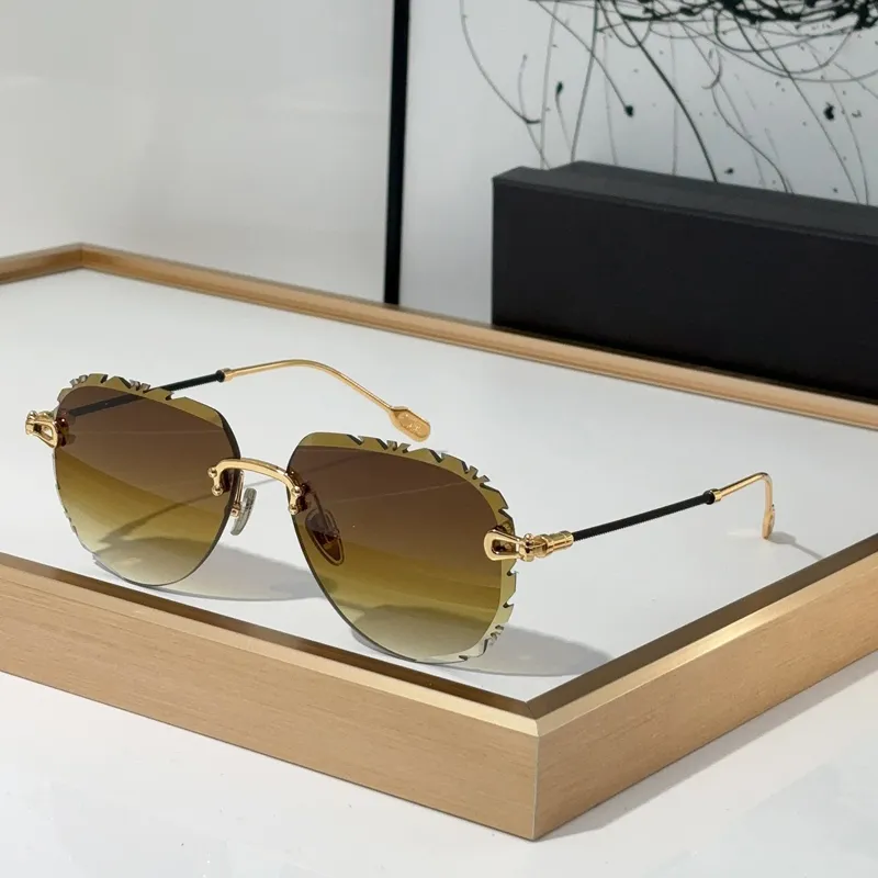 Designer Oval Sunglasses Rimless Pc Lens Uv Protection Shades_voghion.com