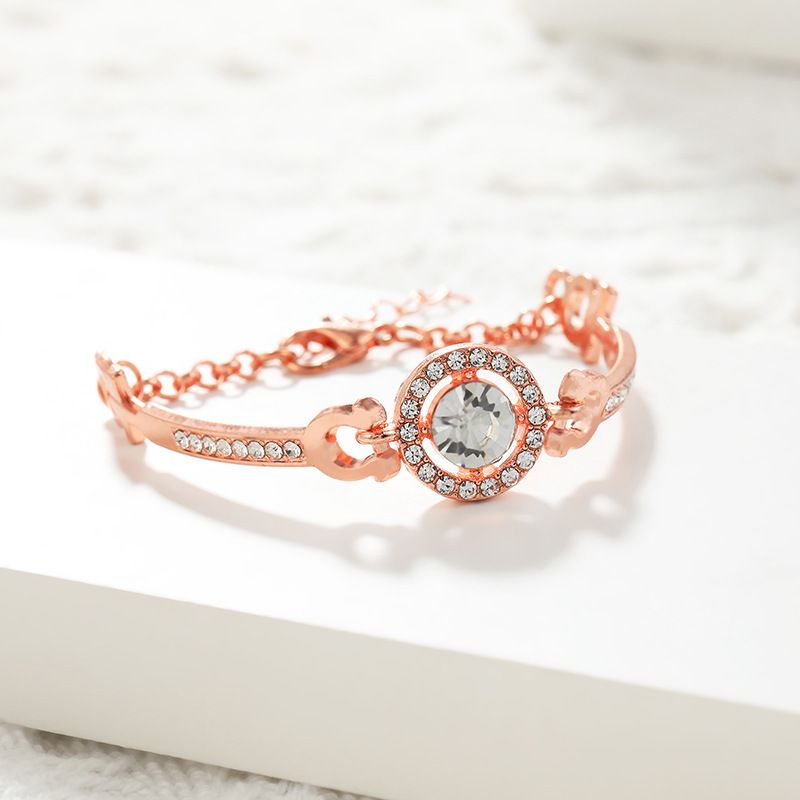 Bracelet tendance rond en pierre blanche pour femme, accessoire polyvalent, idéal pour un usage quotidien_voghion.com