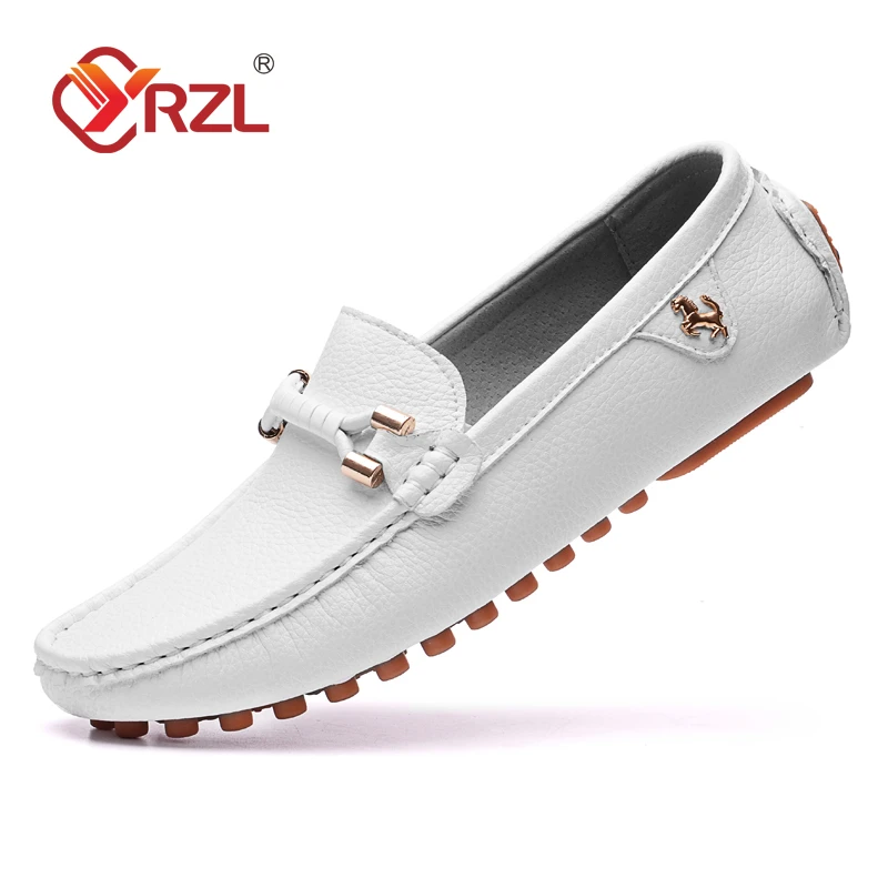P2 White Size 48 Slip On Shoes Driving Flats Casual Moccasins For Men Comfy Male Loafers_voghion.com
