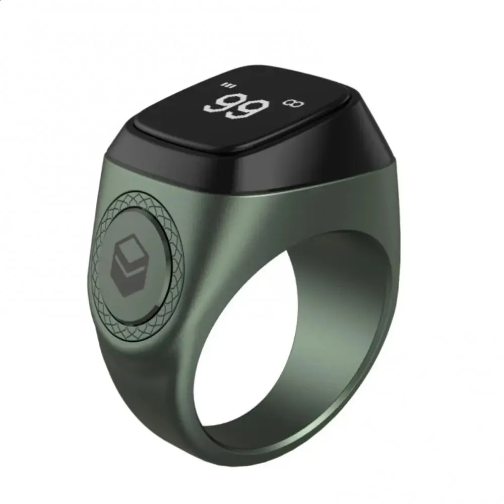 Iqibla Metallegering Digital Tasbih-tæller OLED-skærm med lang batterilevetid Opladningspod Vibrationspåmindelse Smart Zikr_voghion.com