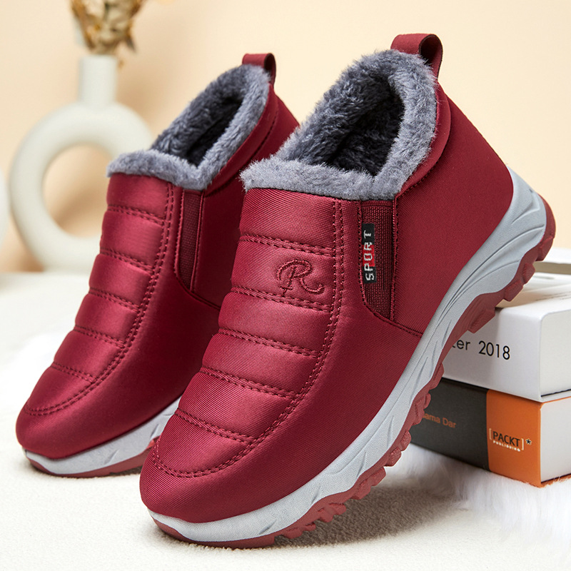 Women's Shoes Cotton Shoes For Women Winter New Shoes For Women Foreign Trade Couple Walking Shoes Plus Velvet Thickened Unisex Snow Boots For Women