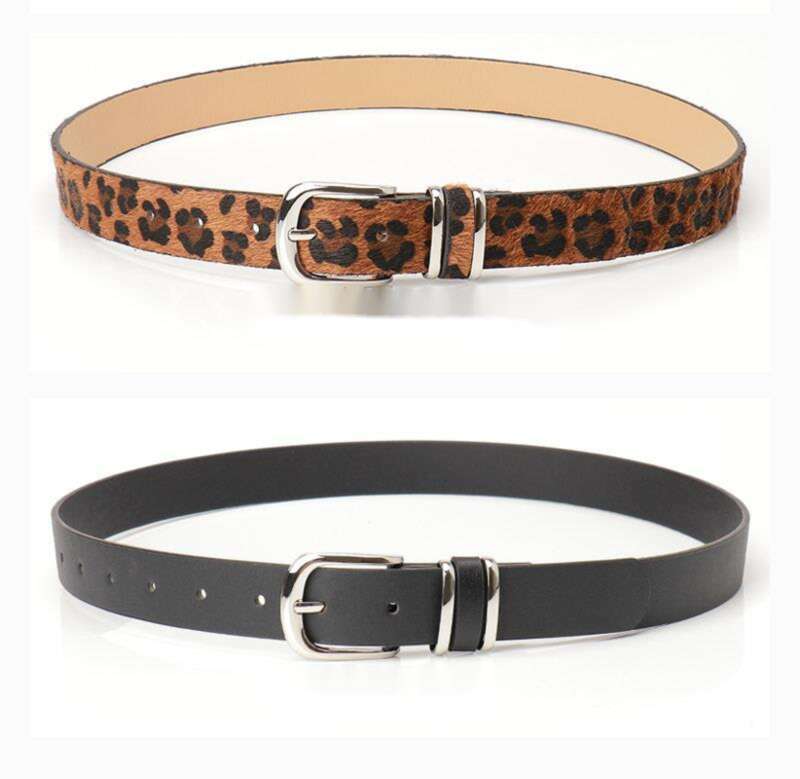 Moderne belte med leopardmønster og dobbel ring for kvinner_voghion.com