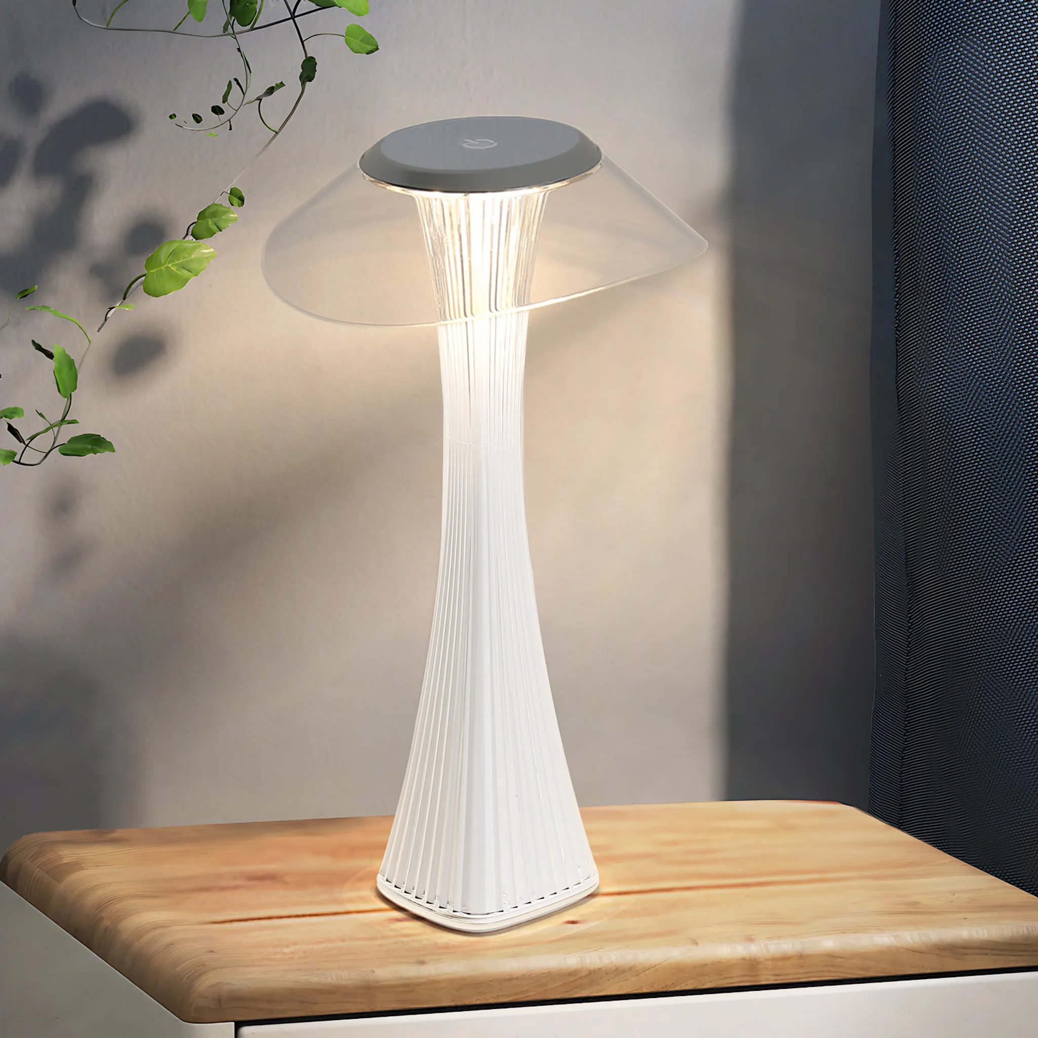 LED Tischlampe Touch Dimmbar - 3000-6500K Weiß Nachttischlampe Mit Akku Innen Und Aussen Beleuchtung Tagbare Tischleuchte Aufladen Mit USB_voghion.com