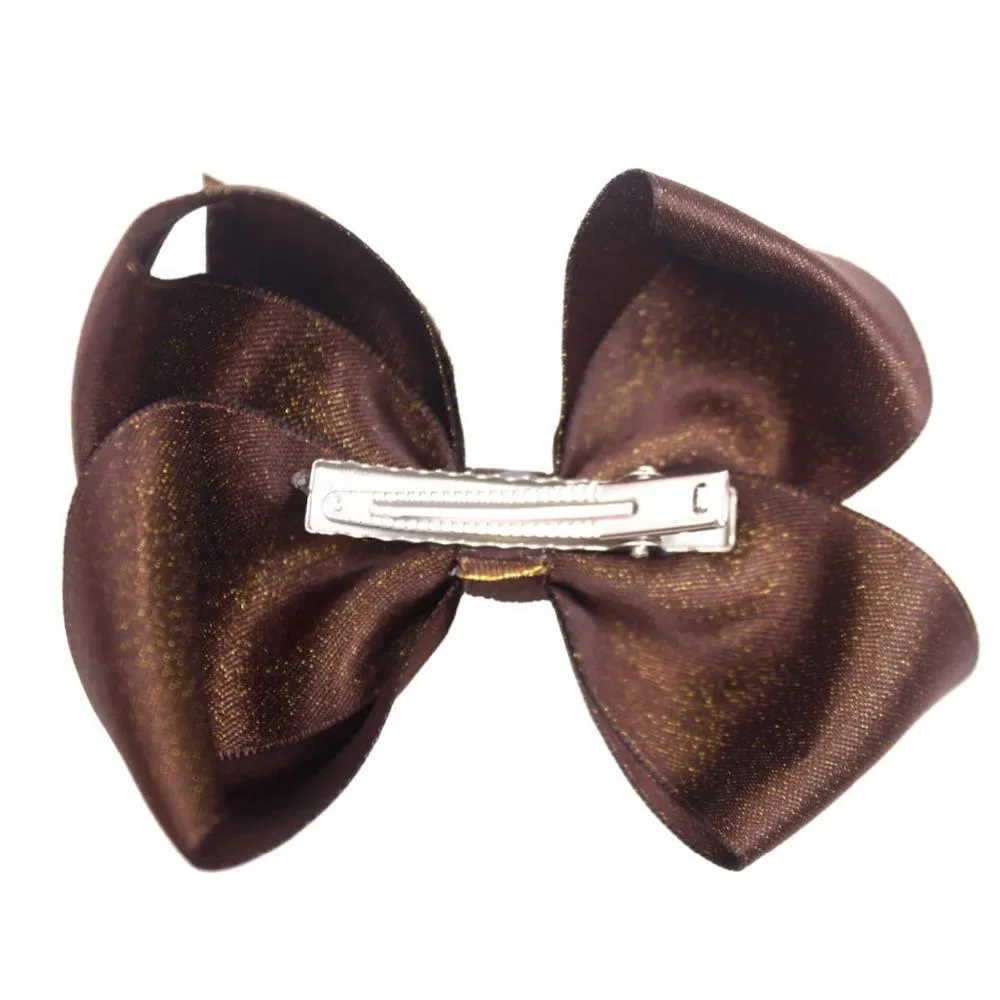 32 stuks 4,5 inch strikken premium glitter zijdeachtig lint boutique haarstrik alligatorclips voor meisjes tieners peuters kinderen_voghion.com